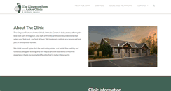 Desktop Screenshot of kingstonfootclinic.com