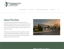 Tablet Screenshot of kingstonfootclinic.com